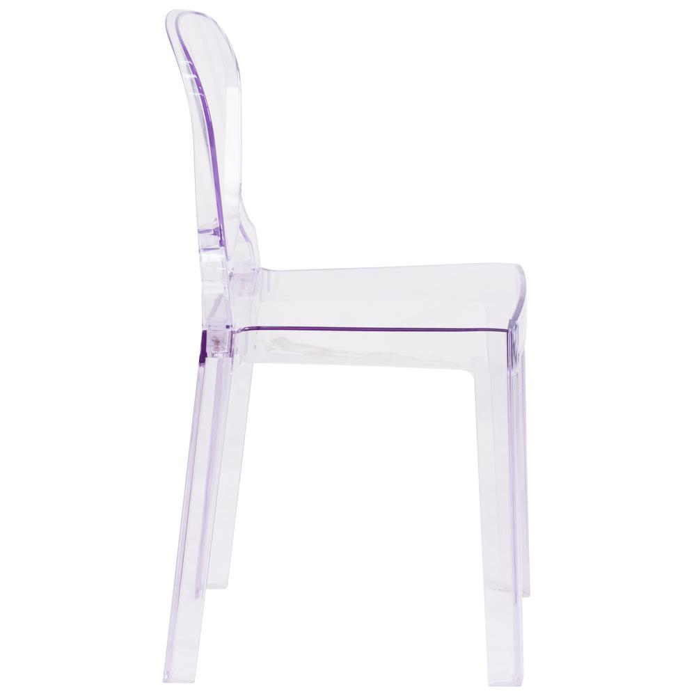Ghost Chair With Tear Back In Transparent Crystal By Flash Furniture | Dining Chairs | Modishstore - 2
