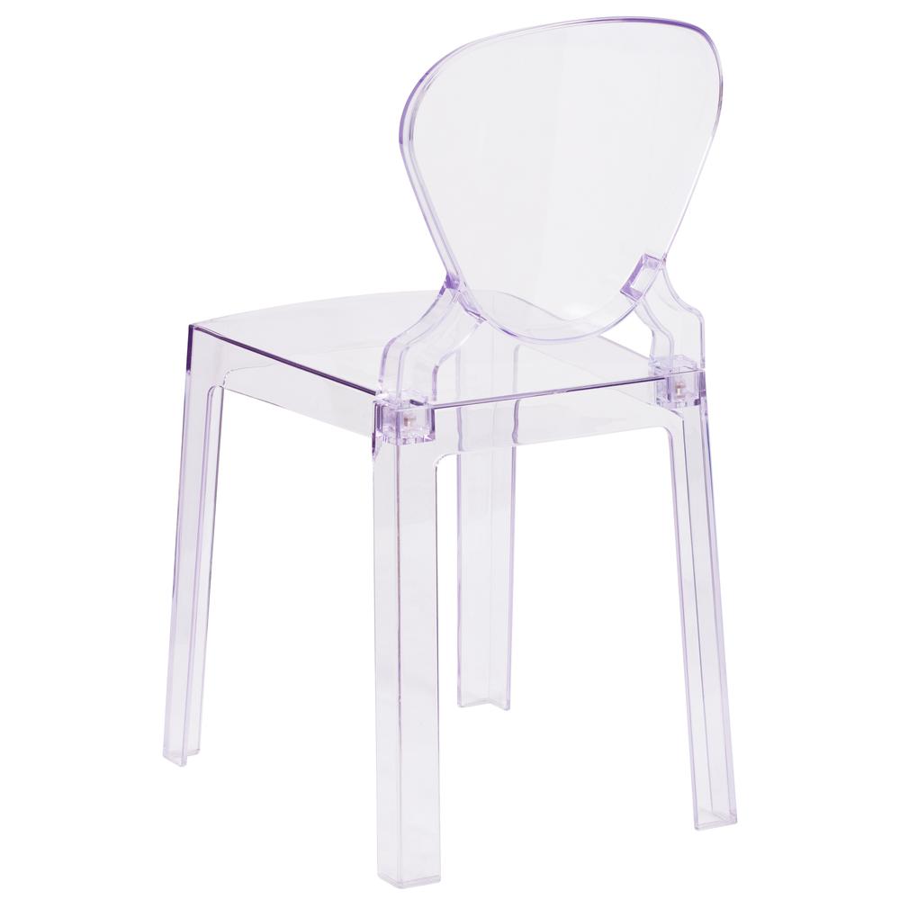 Ghost Chair With Tear Back In Transparent Crystal By Flash Furniture | Dining Chairs | Modishstore - 3