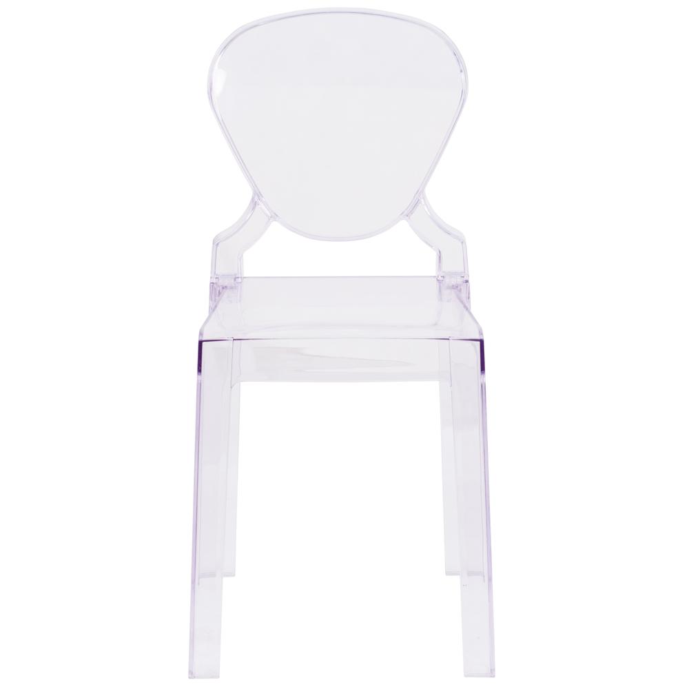 Ghost Chair With Tear Back In Transparent Crystal By Flash Furniture | Dining Chairs | Modishstore - 4