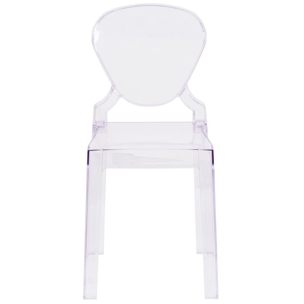 Ghost Chair With Tear Back In Transparent Crystal By Flash Furniture | Dining Chairs | Modishstore - 4