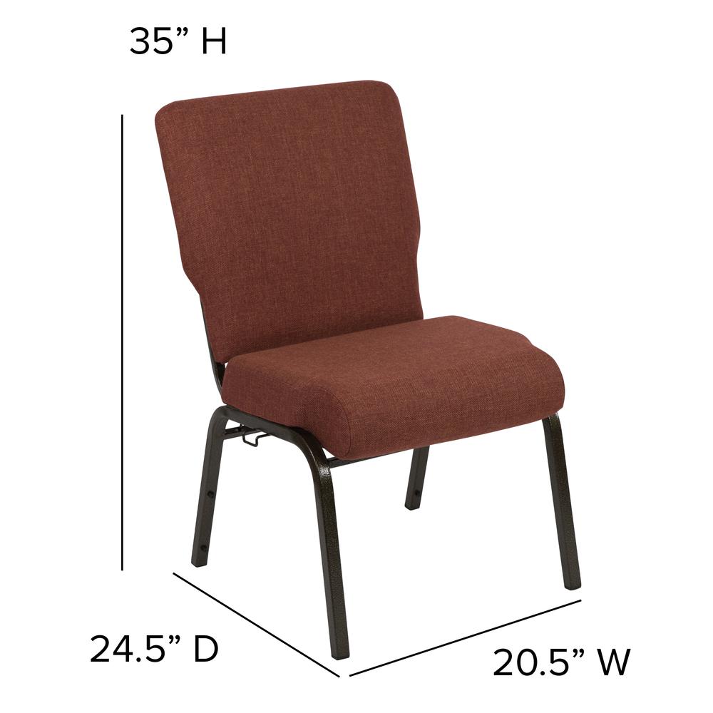 Advantage 20.5 In. Cinnamon Molded Foam Church Chair By Flash Furniture | Side Chairs | Modishstore - 4