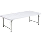 4.93-Foot Kid'S Granite White Plastic Folding Table By Flash Furniture | Side Tables | Modishstore