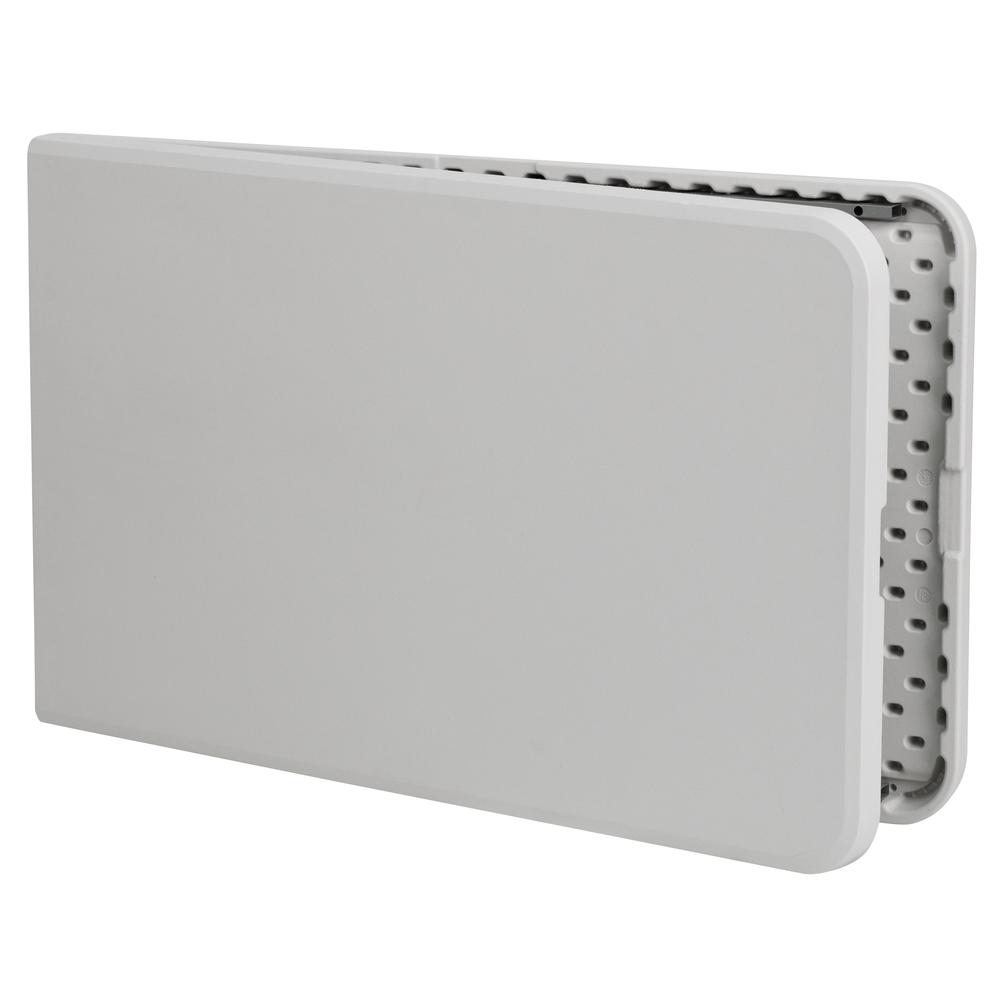 8' Bi-Fold Granite White Plastic Event/Training Folding Table Set With 10 Folding Chairs By Flash Furniture | Dining Sets | Modishstore - 4