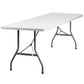 8-Foot Granite In White Plastic Folding Table By Flash Furniture | Outdoor Tables | Modishstore - 1