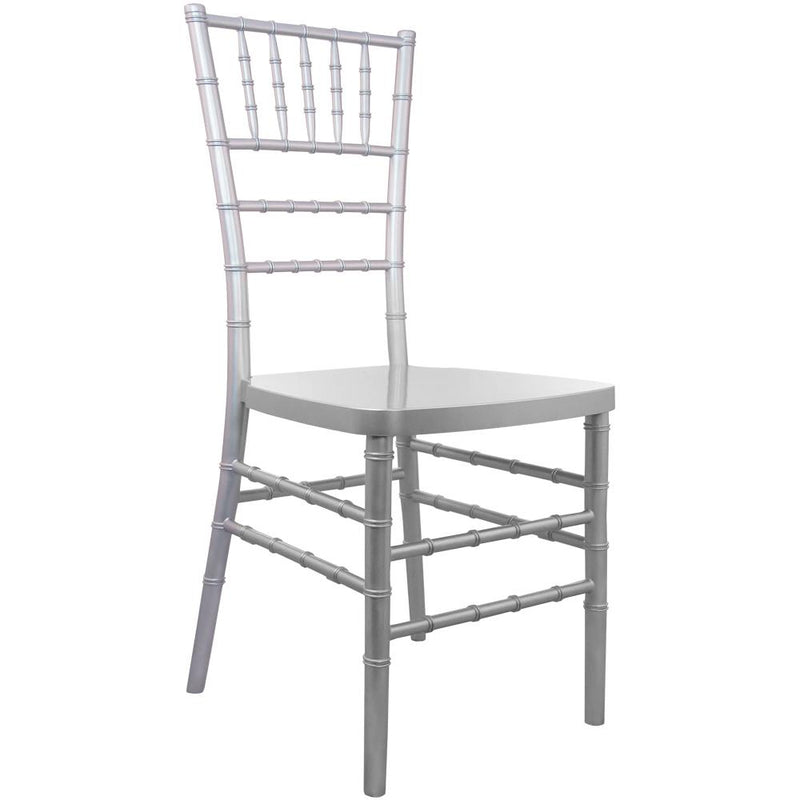 Advantage Silver Resin Chiavari Chair By Flash Furniture | Side Chairs | Modishstore