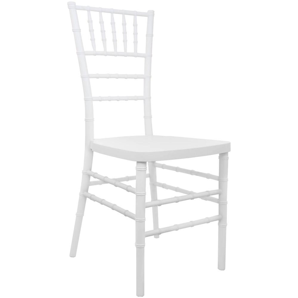 Advantage White Resin Chiavari Chair By Flash Furniture | Side Chairs | Modishstore