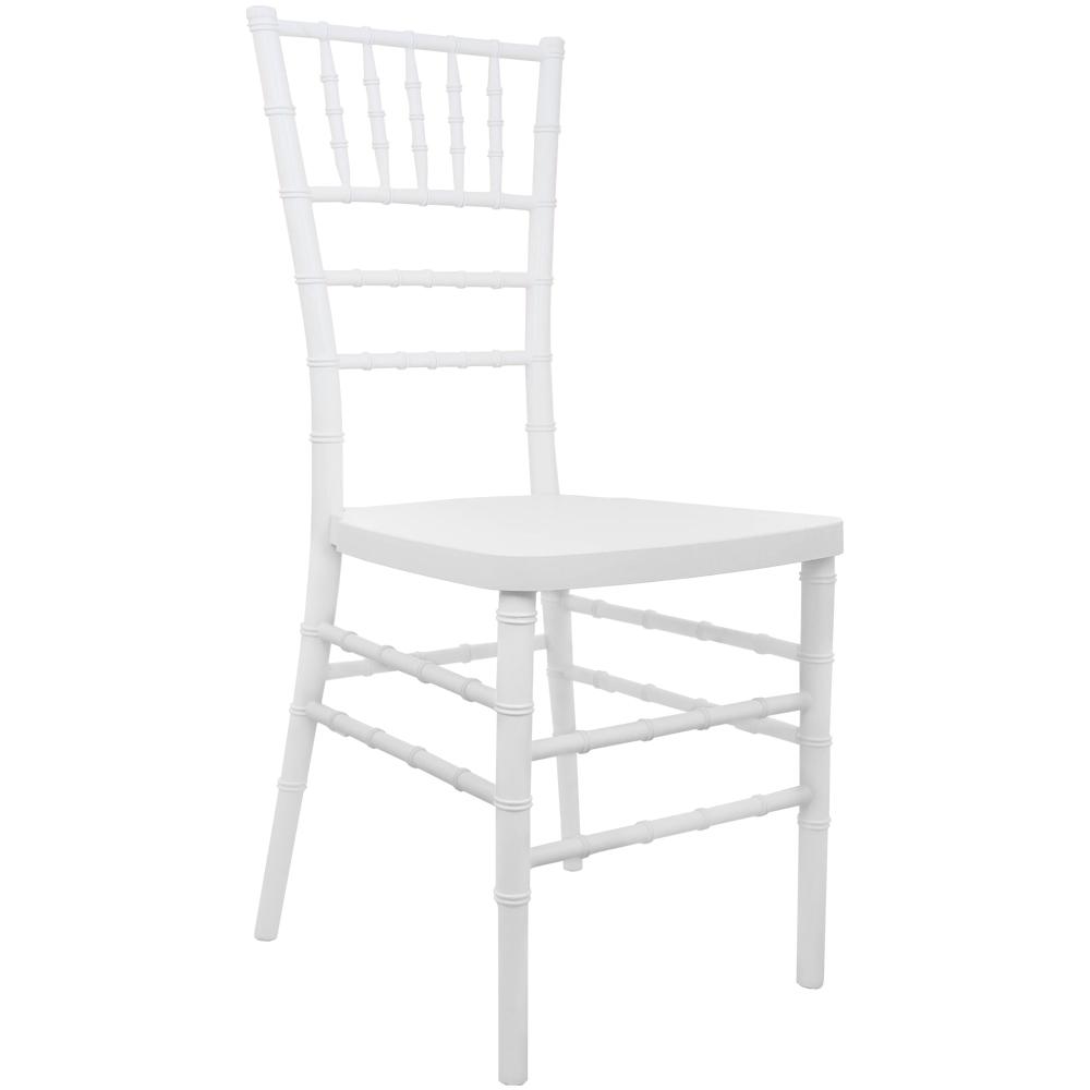 Advantage White Resin Chiavari Chair By Flash Furniture | Side Chairs | Modishstore - 1