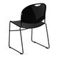 Hercules Series 880 Lb. Capacity Black Ultra-Compact Stack Chair With Black Powder Coated Frame By Flash Furniture | Side Chairs | Modishstore - 2
