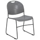 Hercules Series 880 Lb. Capacity Gray Ultra-Compact Stack Chair With Black Powder Coated Frame By Flash Furniture | Side Chairs | Modishstore - 1