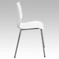 Hercules Series 770 Lb. Capacity White Stack Chair With Lumbar Support And Silver Frame By Flash Furniture | Side Chairs | Modishstore - 2