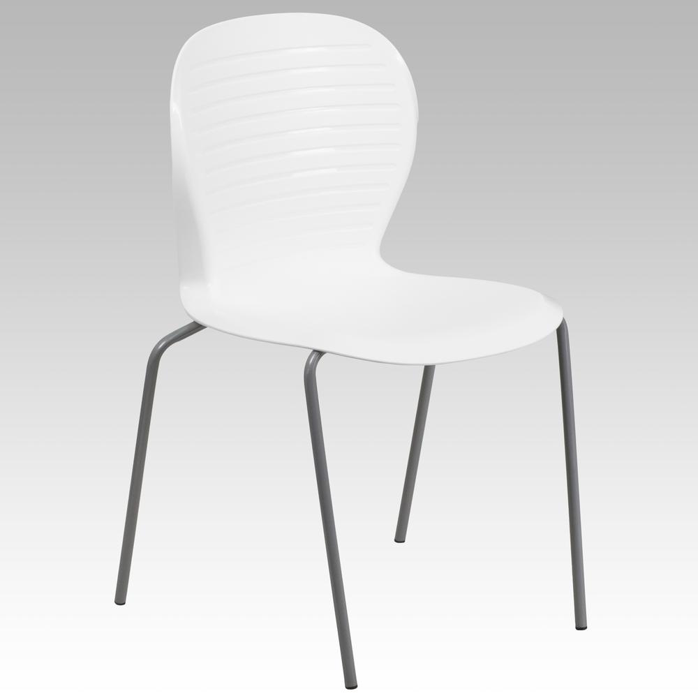 Hercules Series 551 Lb. Capacity White Stack Chair By Flash Furniture | Side Chairs | Modishstore