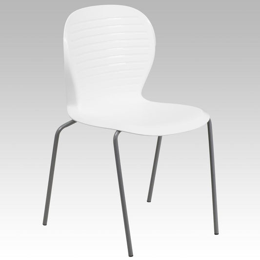 Hercules Series 551 Lb. Capacity White Stack Chair By Flash Furniture | Side Chairs | Modishstore - 1