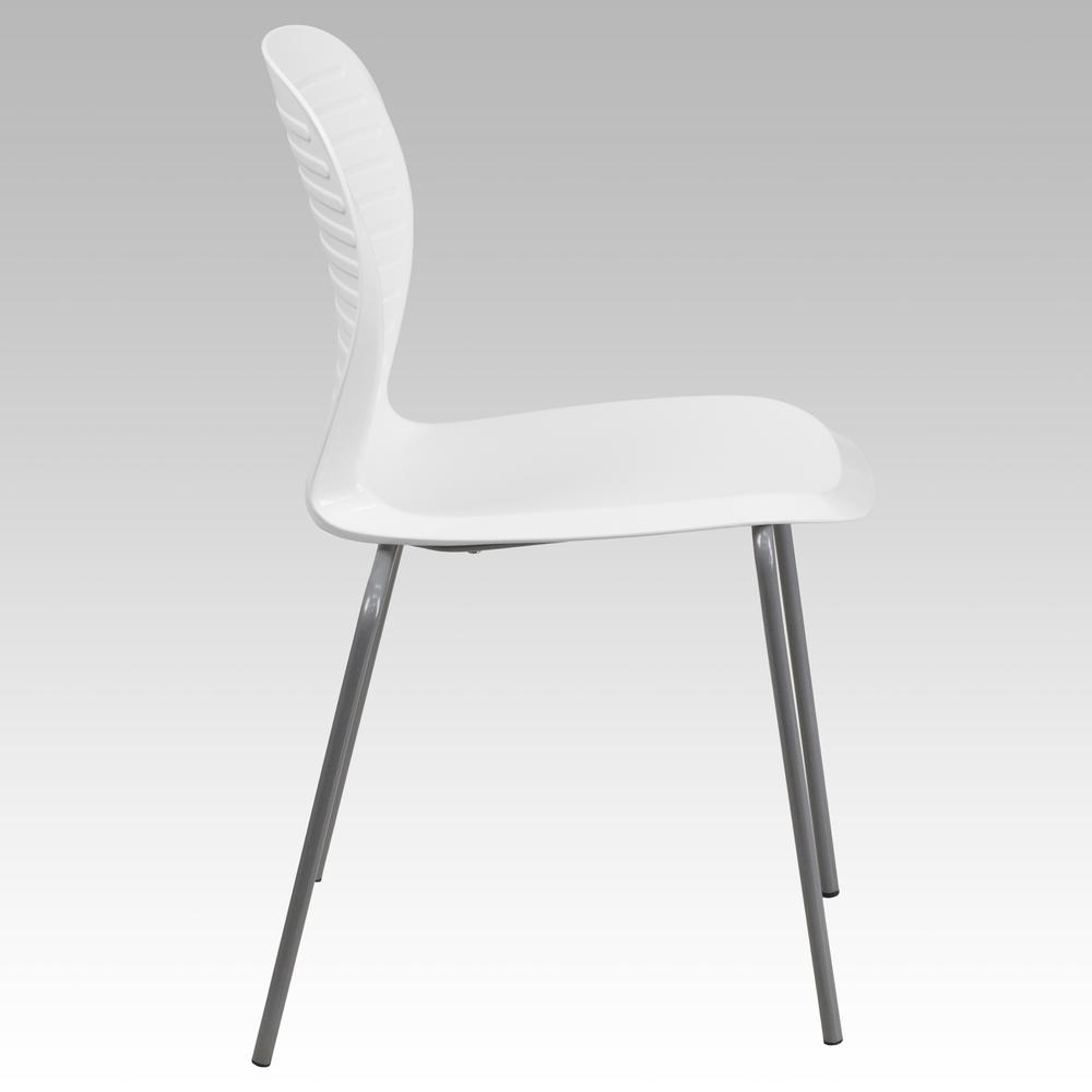 Hercules Series 551 Lb. Capacity White Stack Chair By Flash Furniture | Side Chairs | Modishstore - 2