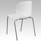 Hercules Series 551 Lb. Capacity White Stack Chair By Flash Furniture | Side Chairs | Modishstore - 3