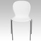 Hercules Series 551 Lb. Capacity White Stack Chair By Flash Furniture | Side Chairs | Modishstore - 4
