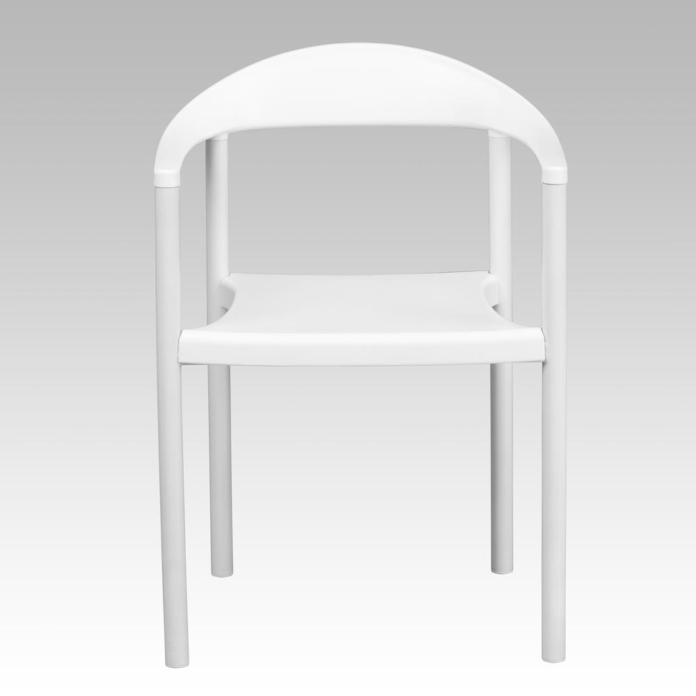 Hercules Series 1000 Lb. Capacity White Plastic Cafe Stack Chair By Flash Furniture | Side Chairs | Modishstore - 4