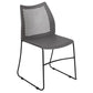 Hercules Series 661 Lb. Capacity Gray Stack Chair With Air-Vent Back And Black Powder Coated Sled Base By Flash Furniture | Side Chairs | Modishstore - 1