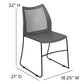Hercules Series 661 Lb. Capacity Gray Stack Chair With Air-Vent Back And Black Powder Coated Sled Base By Flash Furniture | Side Chairs | Modishstore - 4