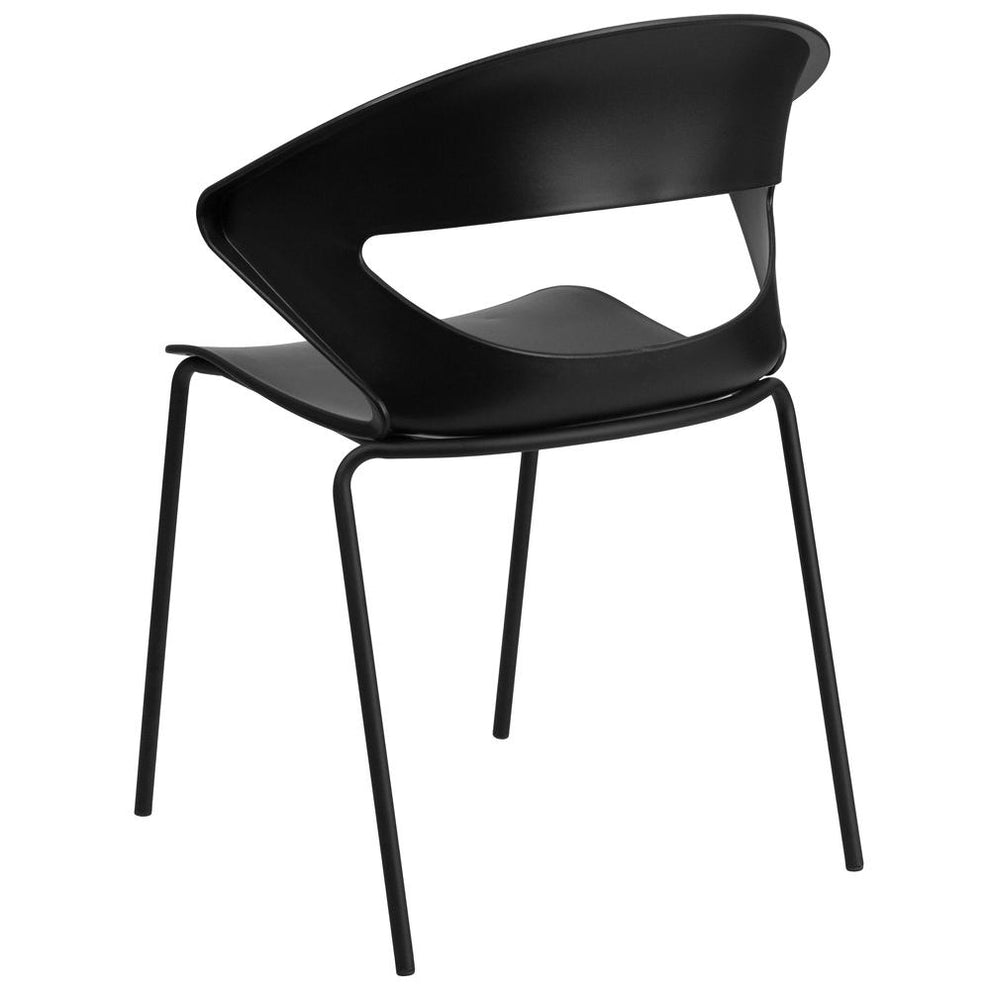 Hercules Series 440 Lb. Capacity Black Stack Chair By Flash Furniture | Side Chairs | Modishstore - 3
