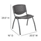 Hercules Series 880 Lb. Capacity Gray Plastic Stack Chair With Titanium Gray Powder Coated Frame By Flash Furniture | Side Chairs | Modishstore - 4