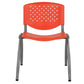 Hercules Series 880 Lb. Capacity Orange Plastic Stack Chair With Titanium Gray Powder Coated Frame By Flash Furniture | Side Chairs | Modishstore - 4