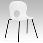 Hercules Series 770 Lb. Capacity Designer White Plastic Stack Chair With Black Frame By Flash Furniture | Side Chairs | Modishstore - 1