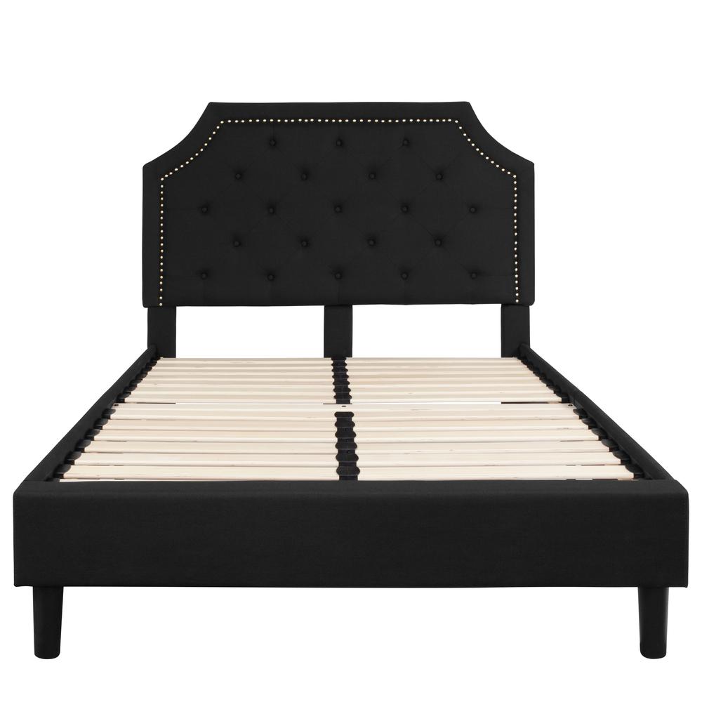 Brighton Full Size Tufted Upholstered Platform Bed In Black Fabric By Flash Furniture | Beds | Modishstore - 2