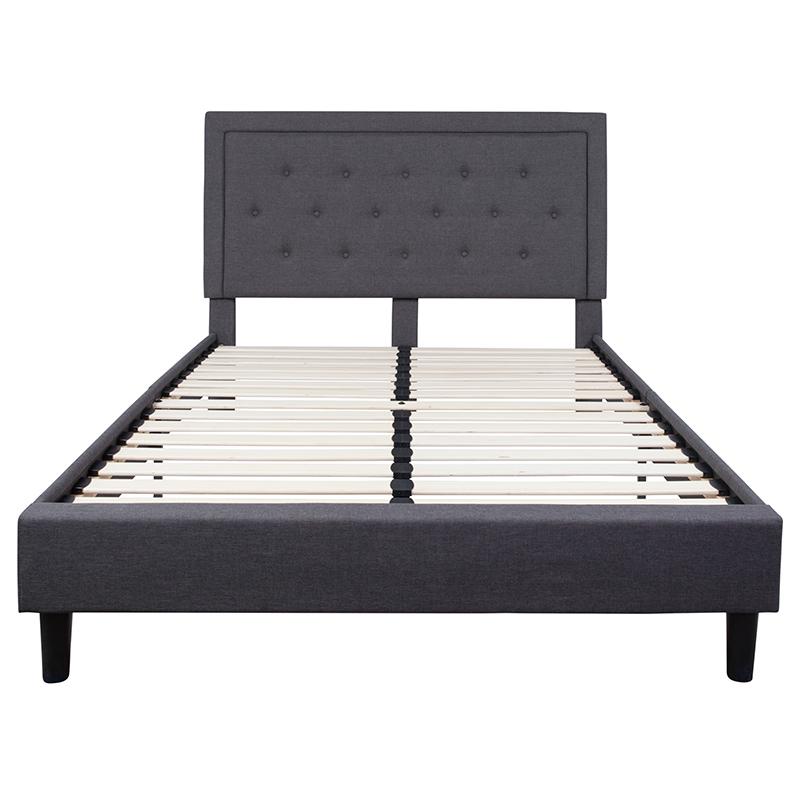 Queen Platform Bed | Queen Size Platform Bed Frame With Headboard By Flash Furniture | Beds | Modishstore - 3