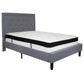 Roxbury Full Size Tufted Upholstered Platform Bed In Light Gray Fabric With Memory Foam Mattress By Flash Furniture | Beds | Modishstore - 2