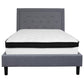 Roxbury Full Size Tufted Upholstered Platform Bed In Light Gray Fabric With Memory Foam Mattress By Flash Furniture | Beds | Modishstore - 3