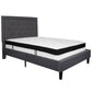 Roxbury Full Size Tufted Upholstered Platform Bed In Dark Gray Fabric With Memory Foam Mattress By Flash Furniture | Beds | Modishstore - 2