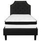 Brighton Twin Size Tufted Upholstered Platform Bed In Black Fabric With Memory Foam Mattress By Flash Furniture | Beds | Modishstore - 3