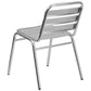 Commercial Aluminum Indoor-Outdoor Restaurant Stack Chair With Triple Slat Back By Flash Furniture | Dining Chairs | Modishstore - 3