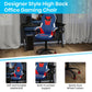 Ergonomic Pc Office Computer Chair - Adjustable Red & Blue Designer Gaming Chair - 360° Swivel - Red Dual Wheel Casters By Flash Furniture | Office Chairs | Modishstore - 4