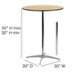 30'' Round Wood Cocktail Table With 30'' And 42'' Columns By Flash Furniture | Bar Tables | Modishstore - 4