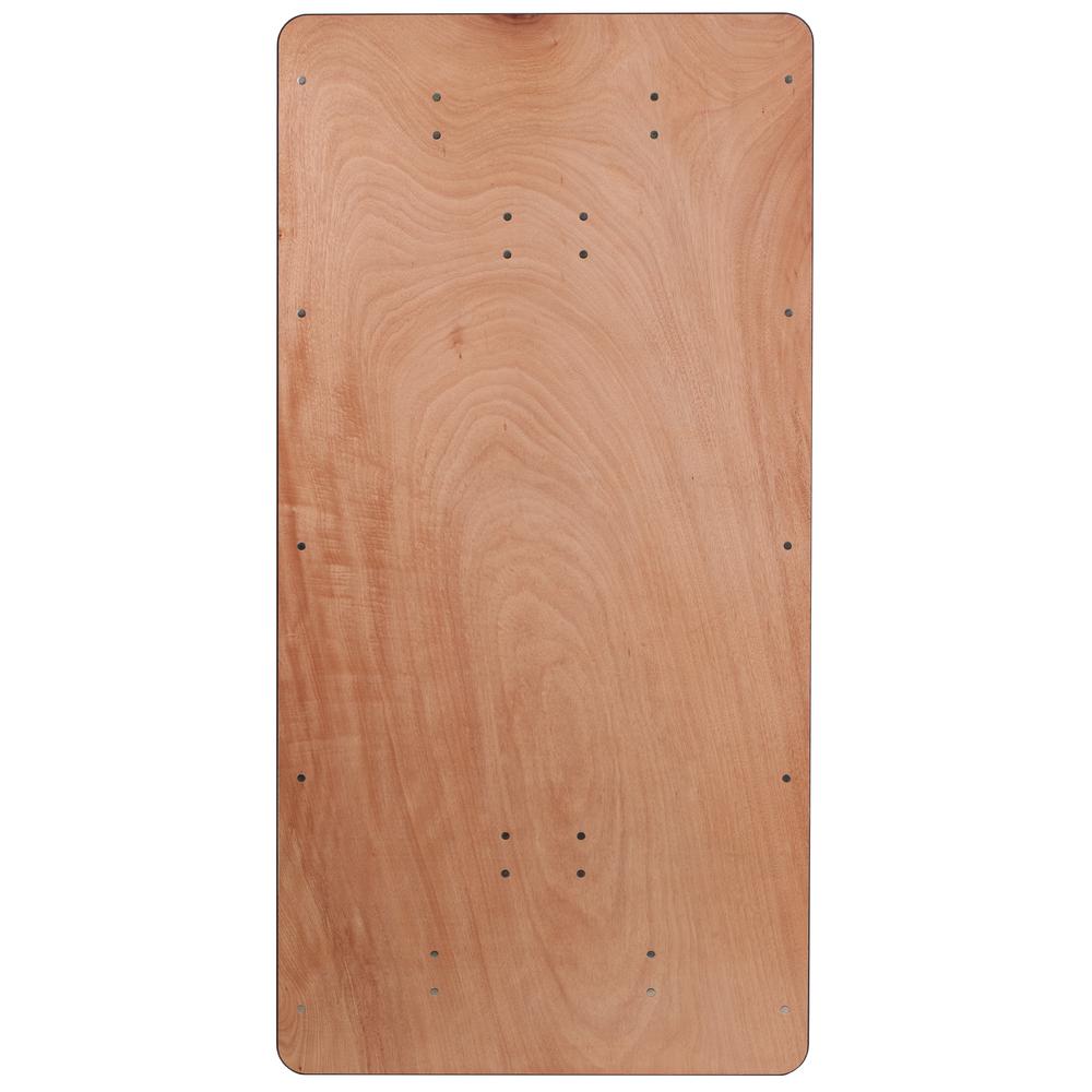 6-Foot Rectangular Wood Folding Banquet Table With Clear Coated Finished Top By Flash Furniture | Side Tables | Modishstore - 3