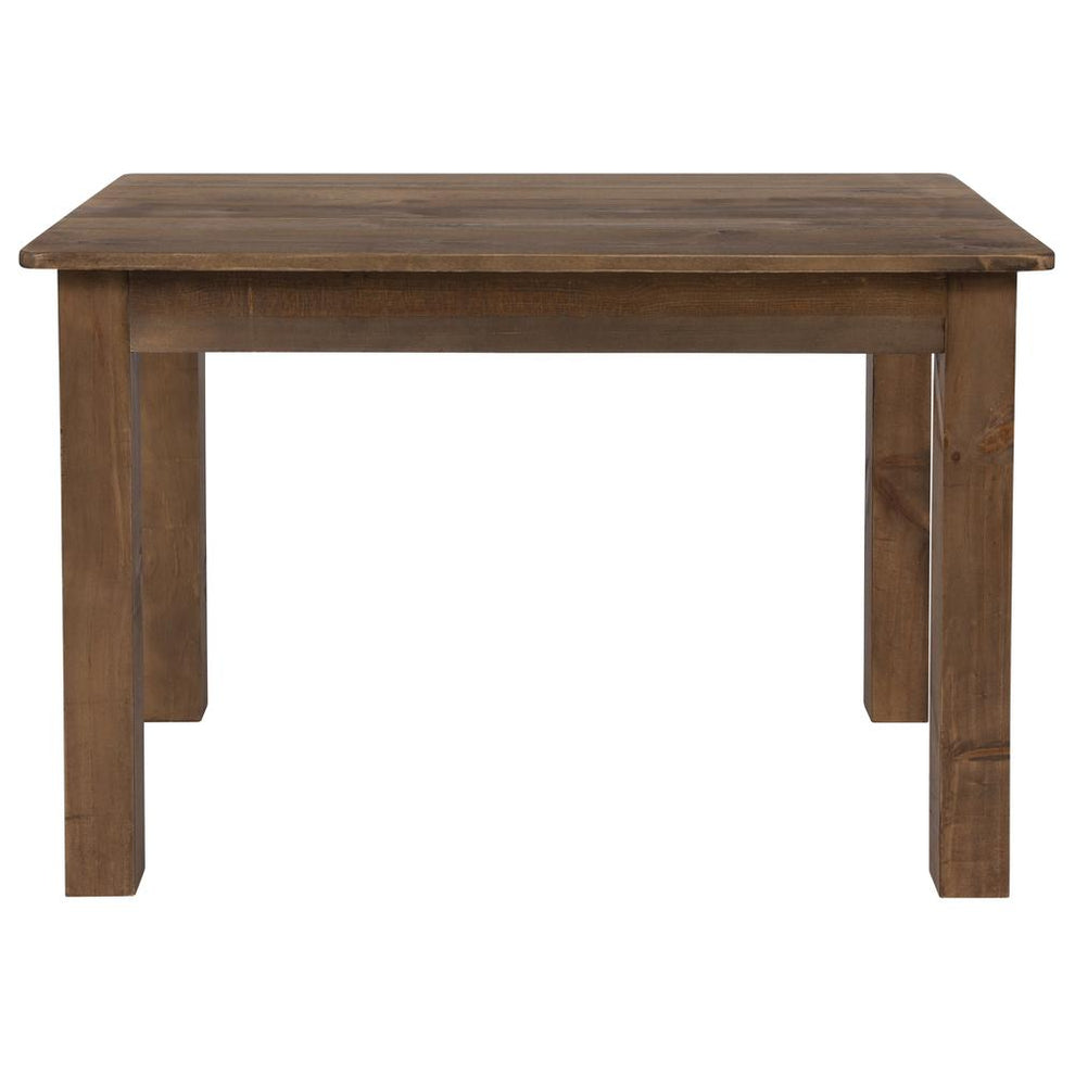 46" X 30" Rectangular Antique Rustic Solid Pine Farm Dining Table By Flash Furniture | Outdoor Tables | Modishstore - 2