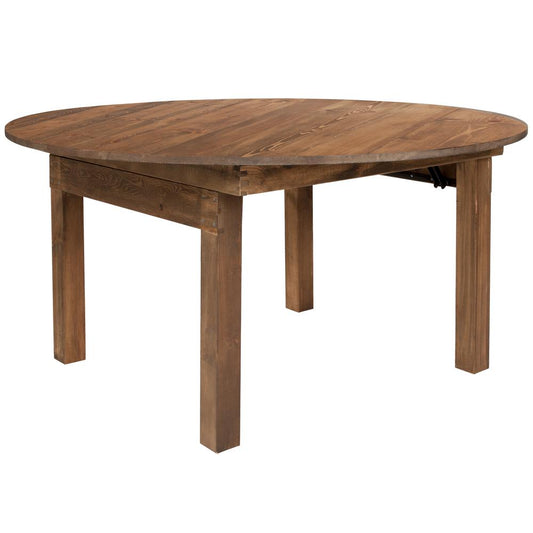 Hercules Series Round Dining Table | Farm Inspired, Rustic & Antique Pine Dining Room Table By Flash Furniture | Dining Tables | Modishstore