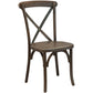 Advantage Dark Driftwood X-Back Chair By Flash Furniture | Dining Chairs | Modishstore