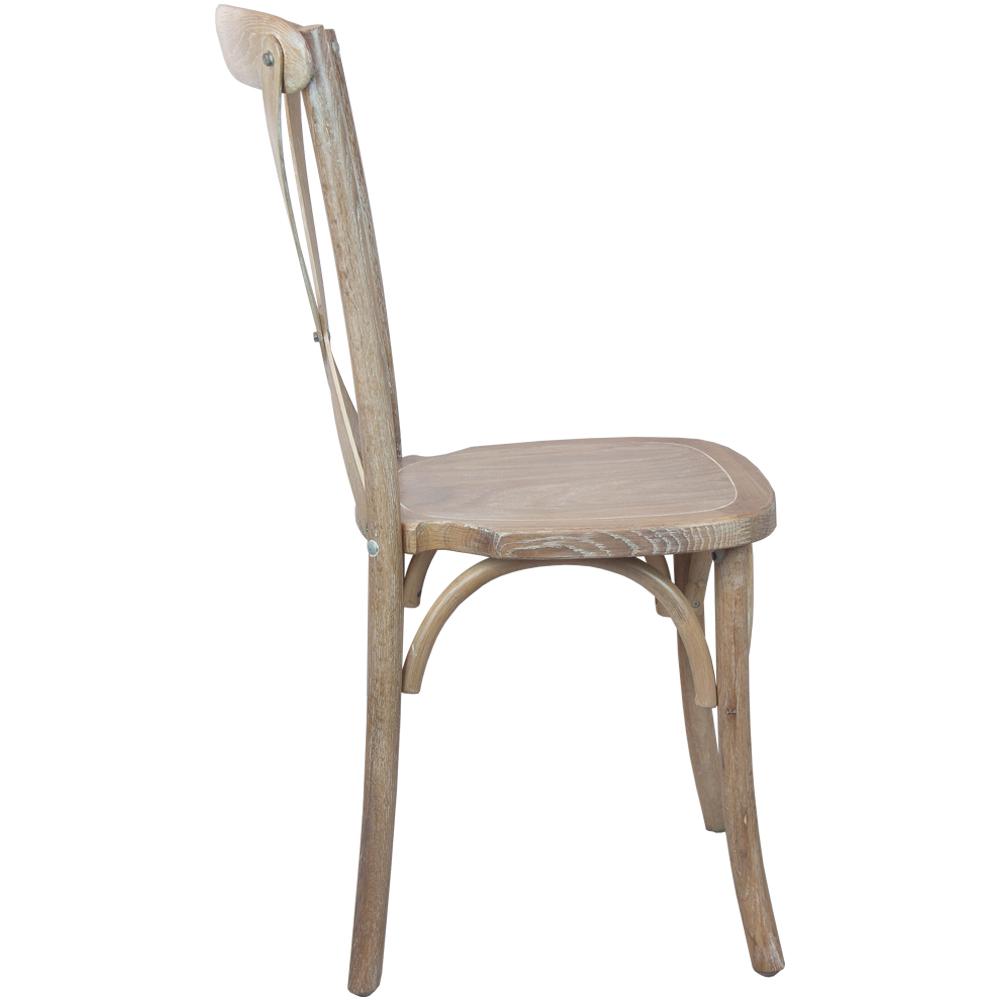 Advantage Driftwood X-Back Chair By Flash Furniture | Dining Chairs | Modishstore - 3