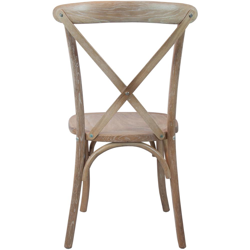 Advantage Driftwood X-Back Chair By Flash Furniture | Dining Chairs | Modishstore - 2