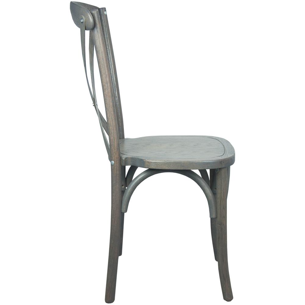 Advantage Grey X-Back Chair By Flash Furniture | Dining Chairs | Modishstore - 3