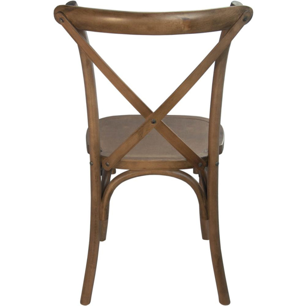 Advantage Light Brown X-Back Chair By Flash Furniture | Dining Chairs | Modishstore - 2