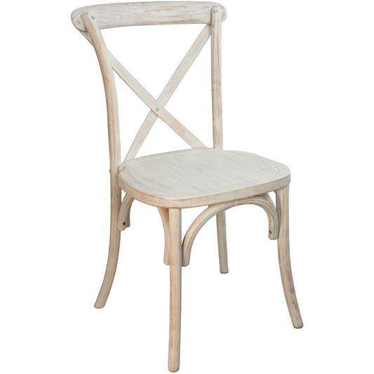 Advantage Lime Wash X-Back Chair By Flash Furniture | Dining Chairs | Modishstore