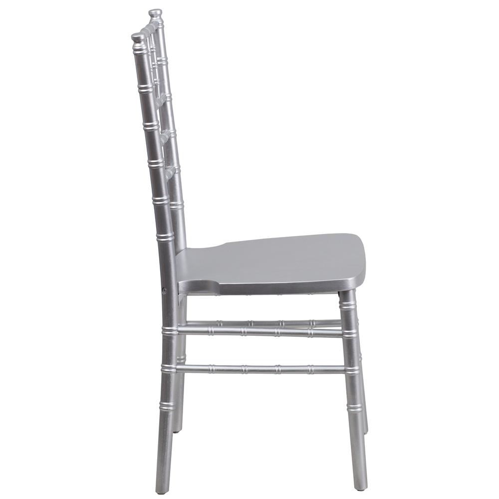 Hercules Series Silver Wood Chiavari Chair By Flash Furniture | Dining Chairs | Modishstore - 2