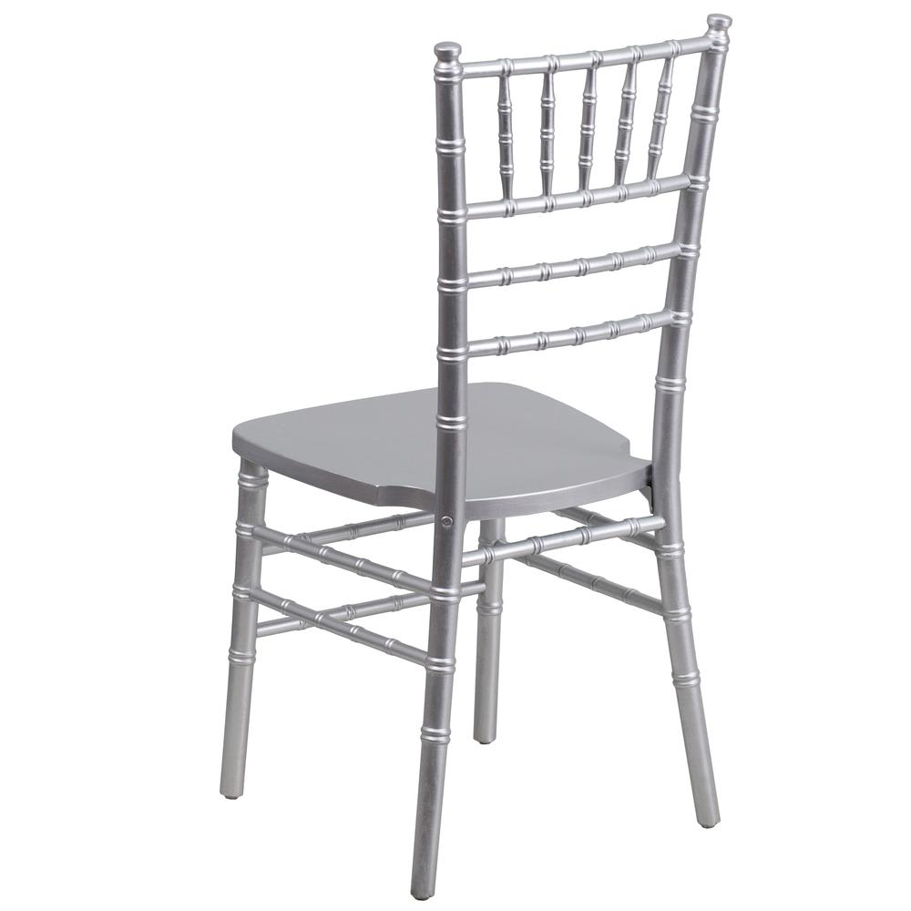 Hercules Series Silver Wood Chiavari Chair By Flash Furniture | Dining Chairs | Modishstore - 3
