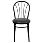 Hercules Series Fan Back Metal Chair - Black Vinyl Seat By Flash Furniture | Dining Chairs | Modishstore - 4
