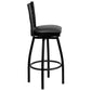 Hercules Series Black ''X'' Back Swivel Metal Barstool - Black Vinyl Seat By Flash Furniture | Bar Stools | Modishstore - 2