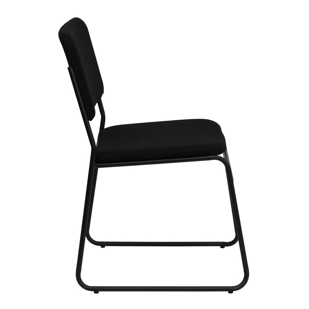 Hercules Series 500 Lb. Capacity High Density Black Fabric Stacking Chair With Sled Base By Flash Furniture | Side Chairs | Modishstore - 2
