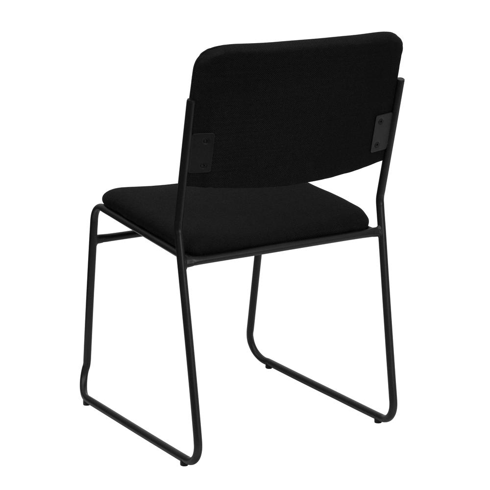 Hercules Series 500 Lb. Capacity High Density Black Fabric Stacking Chair With Sled Base By Flash Furniture | Side Chairs | Modishstore - 3